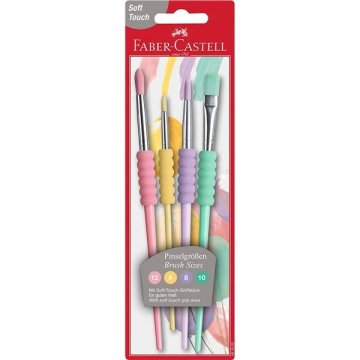 Faber-Castell Komplet čopičev Soft Touch, pastelni, 4 kosi