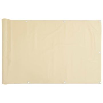 Vidaxl Balkonsko platno za zasebnost krem 1000x120 cm PVC