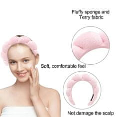 Naglavni trak (spa headband) za umivanje obraza, negovalni naglavni trak za odstranjevanje ličil, spa, jogo, šport in tuširanje