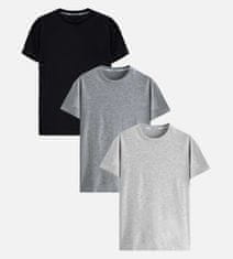 PANTONECLO Majice s kratkimi rokavi Boyfriend z okroglim izrezom (paket 3 kosov), L