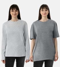 PANTONECLO Komplet Majic z dolgimi in kratkimi rokavi Boyfriend z okroglim izrezom (paket 6 kosov), 3XL