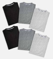 PANTONECLO Komplet Majic z dolgimi in kratkimi rokavi Boyfriend z okroglim izrezom (paket 6 kosov), 3XL