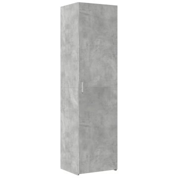 Vidaxl Visoka omara betonsko siva 50x42,5x185 cm inženirski les