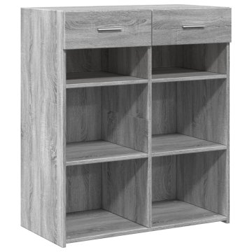 Vidaxl Komoda siva sonoma 80x42,5x93 cm inženirski les