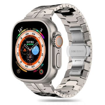 Tech-protect Stainless Line pašček za Apple Watch 44/45/49mm, titanium