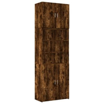 Vidaxl Visoka omara dimljen hrast 80x42,5x249 cm inženirski les