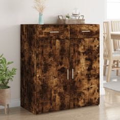 Vidaxl Komoda dimljeni hrast 80x42,5x93 cm inženirski les