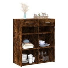 Vidaxl Komoda dimljeni hrast 80x42,5x93 cm inženirski les