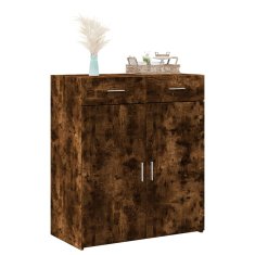 Vidaxl Komoda dimljeni hrast 80x42,5x93 cm inženirski les