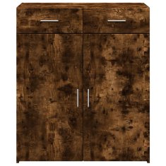 Vidaxl Komoda dimljeni hrast 80x42,5x93 cm inženirski les
