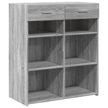 Vidaxl Komoda siva sonoma 80x42,5x93 cm inženirski les