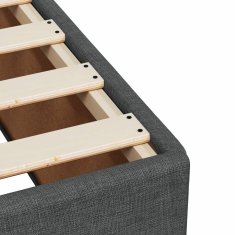 Vidaxl Box spring postelja z vzmetnico temno siva 180x200 cm blago