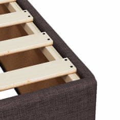 Vidaxl Box spring postelja z vzmetnico temno rjav 120x200 cm blago