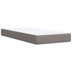 Vidaxl Box spring postelja z vzmetnico taupe 80x200 cm blago