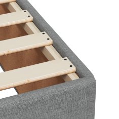 Vidaxl Box spring postelja z vzmetnico svetlo siva 120x200 cm blago