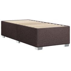 Vidaxl Box spring postelja z vzmetnico temno rjava 100x200 cm blago
