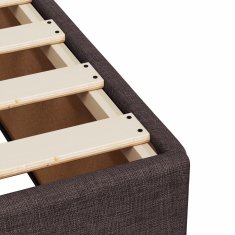 Vidaxl Box spring postelja z vzmetnico temno rjav 120x200 cm blago
