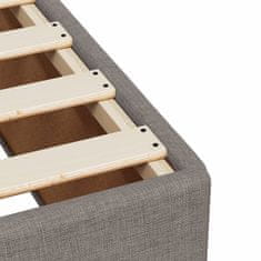 Vidaxl Box spring postelja z vzmetnico taupe 160x200 cm blago
