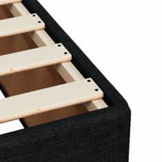Vidaxl Box spring postelja z vzmetnico črna 180x200 cm blago