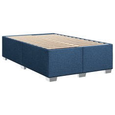 Vidaxl Box spring postelja z vzmetnico modra 90x200 cm blago
