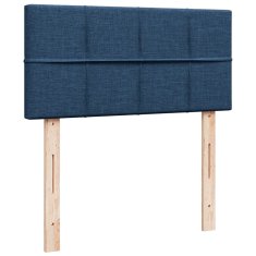 Vidaxl Box spring postelja z vzmetnico modra 90x200 cm blago