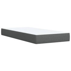 Vidaxl Box spring postelja z vzmetnico temno siva 90x190 cm blago
