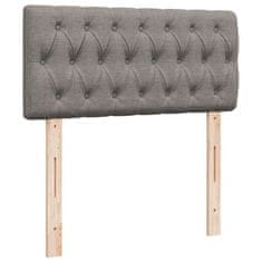 Vidaxl Box spring postelja z vzmetnico taupe 90x200 cm blago