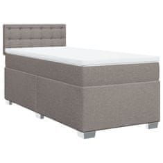 Vidaxl Box spring postelja z vzmetnico taupe 80x200 cm blago