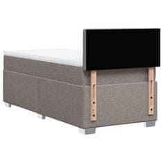 Vidaxl Box spring postelja z vzmetnico taupe 80x200 cm blago