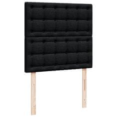 Vidaxl Box spring postelja z vzmetnico črna 100x200 cm blago