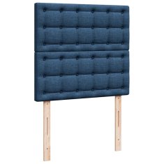 Vidaxl Box spring postelja z vzmetnico modra 80x200 cm blago