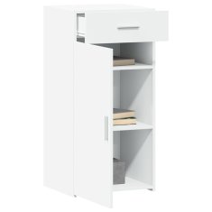 Vidaxl Komoda bela 45x42,5x93 cm inženirski les