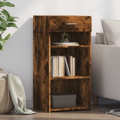 Vidaxl Komoda dimljeni hrast 45x42,5x93 cm inženirski les