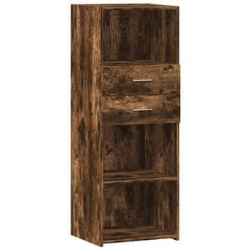 Vidaxl Visoka omara dimljeni hrast 45x42,5x124 cm inženirski les