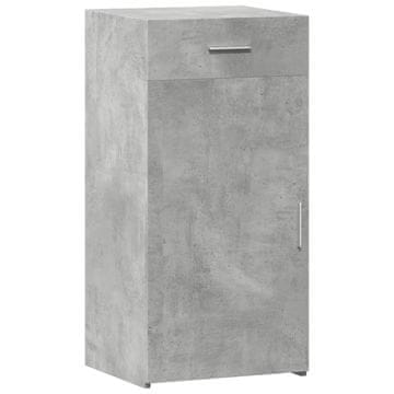 Vidaxl Komoda betonsko siva 45x42,5x93 cm inženirski les