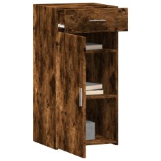 Vidaxl Komoda dimljeni hrast 45x42,5x93 cm inženirski les