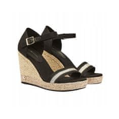 Tommy Hilfiger Sandali elegantni čevlji 41 EU Grosgrain High Wedge Sandal W