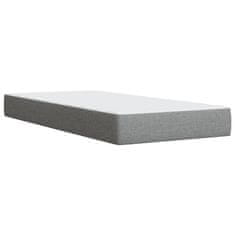 Vidaxl Box spring postelja z vzmetnico svetlo siv 100x200 cm blago