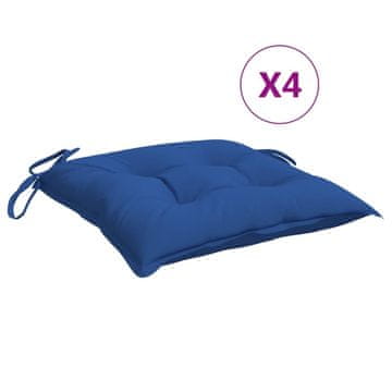 Vidaxl Blazine za palete 4 kosi modre 50x50x7 cm oxford tkanina