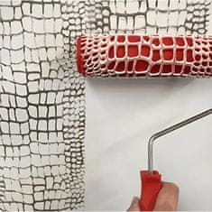 HOME & MARKER® Valjček za barvanje, Orodje za barvanje, Dekoracija sten (Rdeča, širina 18 cm) | CROCWALL