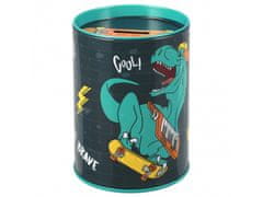 STARPAK Skate Dinozaver Kovinska hranilnica, okrogla hranilnica za otroke 