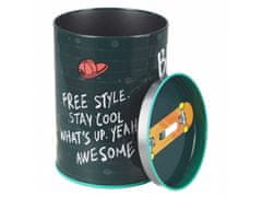 STARPAK Skate Dinozaver Kovinska hranilnica, okrogla hranilnica za otroke 