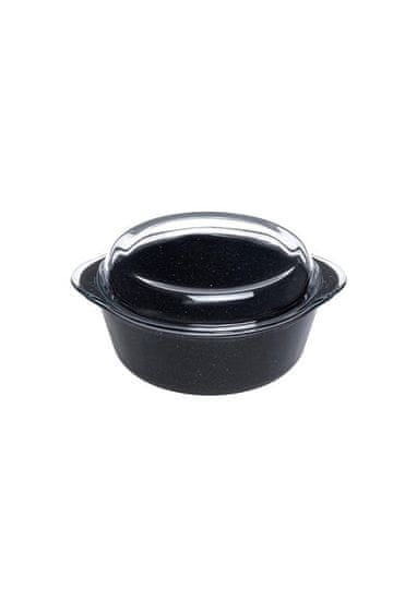 Pasabahce Pekač s pokrovom Borcam Non-Stick / Granit Črna / 25x22cm