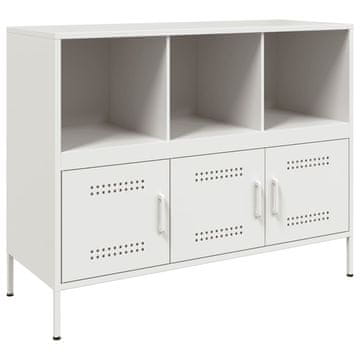 Vidaxl Komoda bela 100,5x39x79 cm jeklo