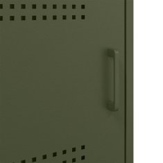 Vidaxl Nočna omarica 2 kosa olivno zelena 36x39x68 cm jeklo