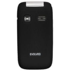 Evolveo EasyPhone FS , 2,8\" mobilni telefon na preklop za starejše s polnilnim stojalom (Črn)