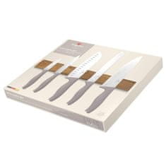 Berlingerhaus Komplet nožev z magnetnim držalom iz akacijevega lesa 6 kosov Taupe Collection BH-2946