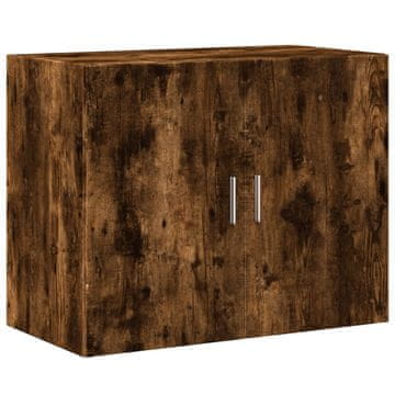 Vidaxl Stenska omarica dimljeni hrast 80x42,5x64 cm inženirski les