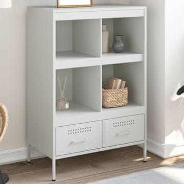Vidaxl vidaXL Omarica, bela, 68x39x101,5 cm, jeklo