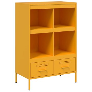 Vidaxl Visoka omara gorčično rumena 68x39x101,5 cm jeklo